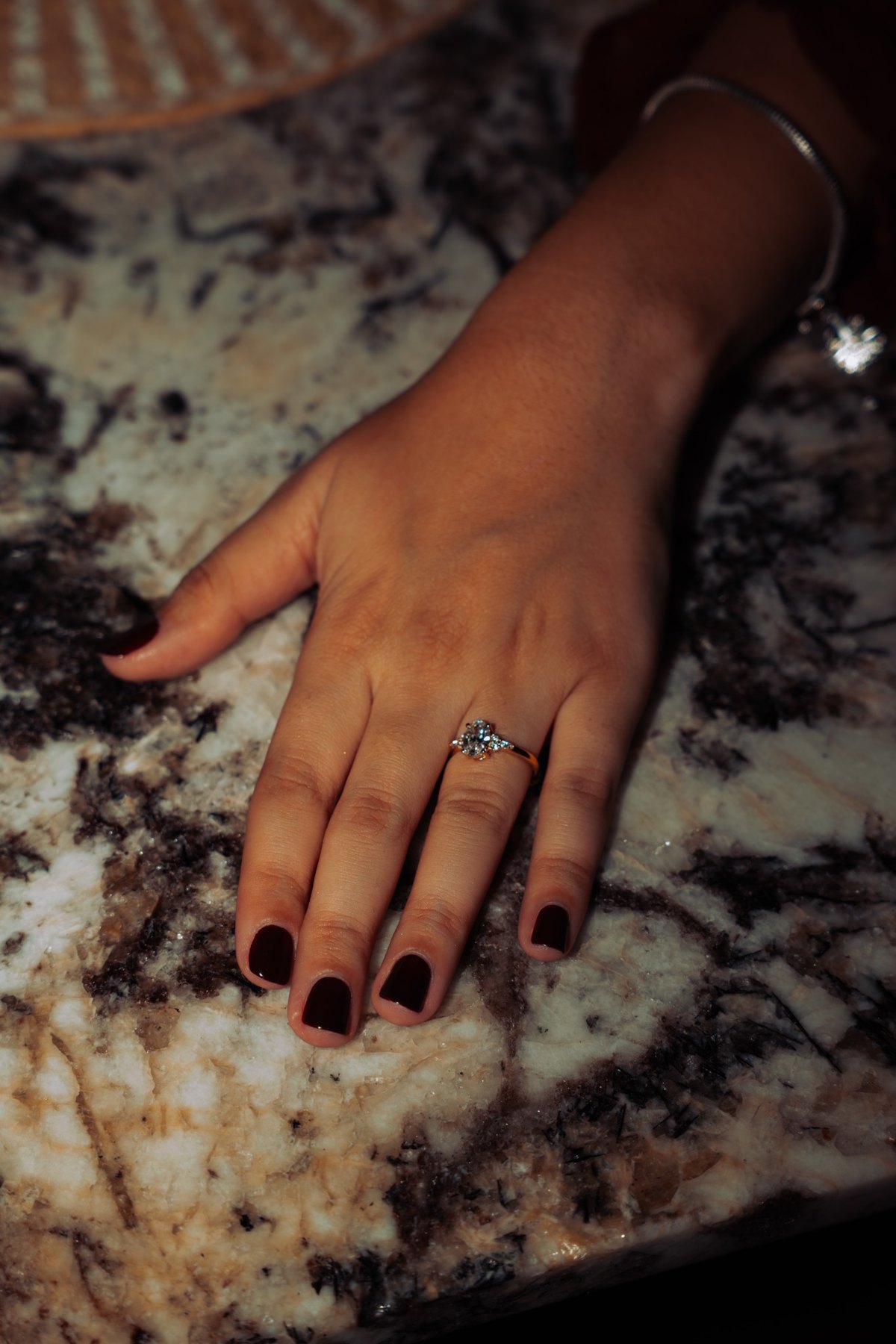 Engagement ring detail